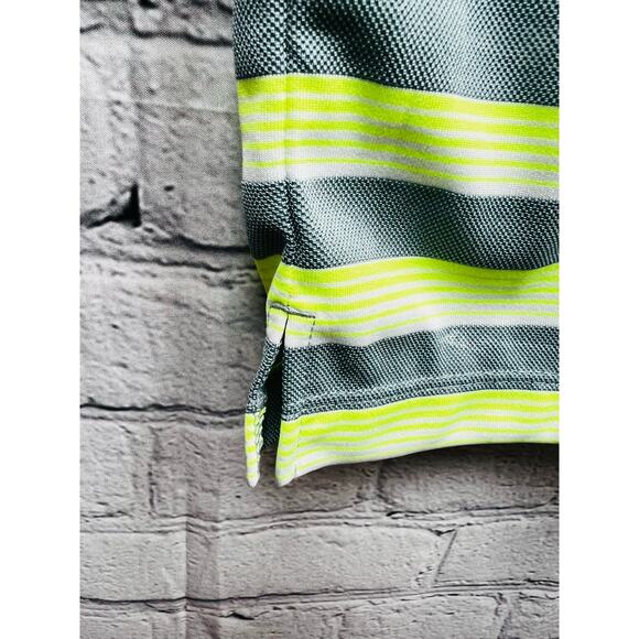 NIKE GOLF Tour Performance Dri-Fit Polo Shirt Logo Striped Green Mens Size M - Picture 6 of 11
